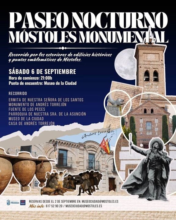 Cartel del Paseo Nocturno. Imagen del consistorio.