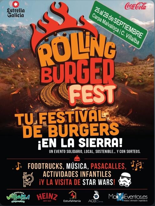 Cartel del Rolling Burger Fest.