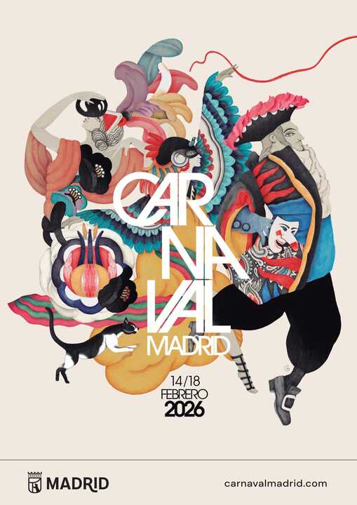 Cartel Carnaval 2026. Imagen del Ayuntamiento de Madrid.