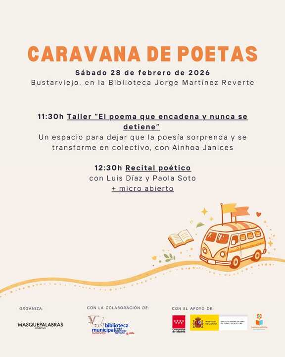 Cartel de la Caravana de poetas.