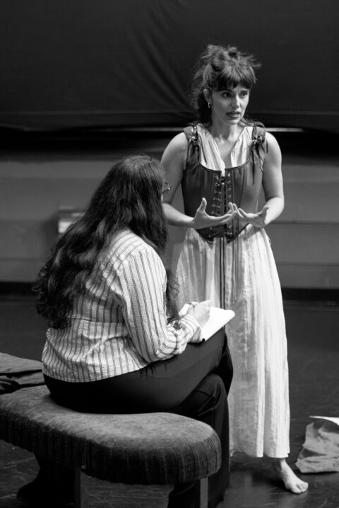 Un momento de la obra 'Confidencias entre artistas'. Imagen del Teatro Español.