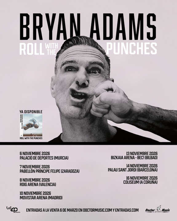 Cartel del concierto de Bryan Adams. Imagen de Movistar Arena.