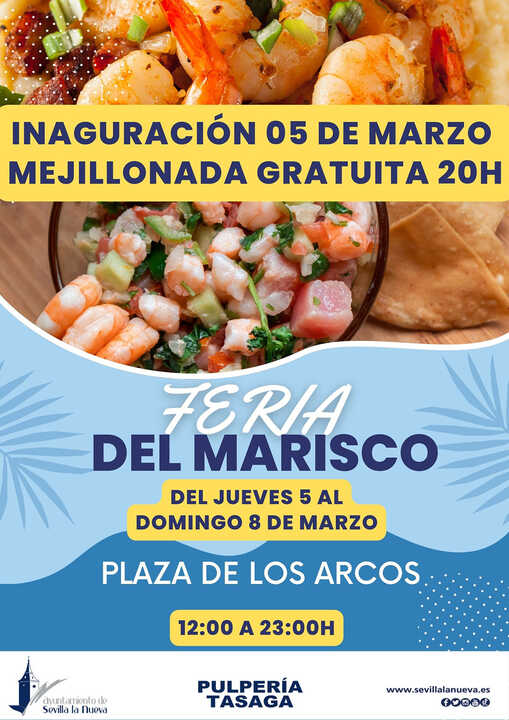 Cartel de la Feria del Marisco de Sevilla La Nueva.