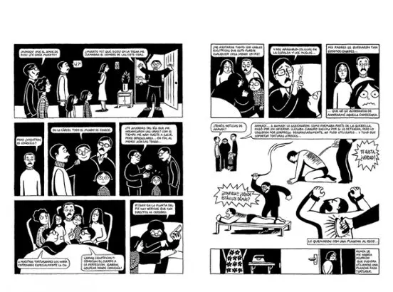 Dos páginas de Persépolis. Imagen de La Casa del Libro.