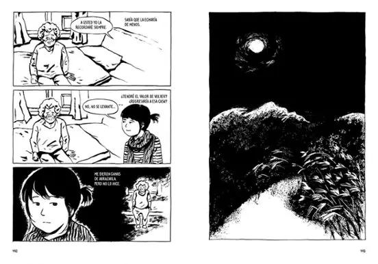 Dos páginas de Hierba. Imagen de La Casa del Libro.