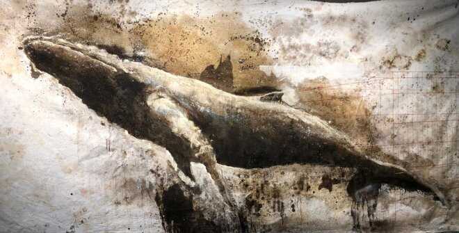 Una de las obras de Moby Ddick. The dream of captain ahab. Imagen del Ayuntamiento de Madrid.