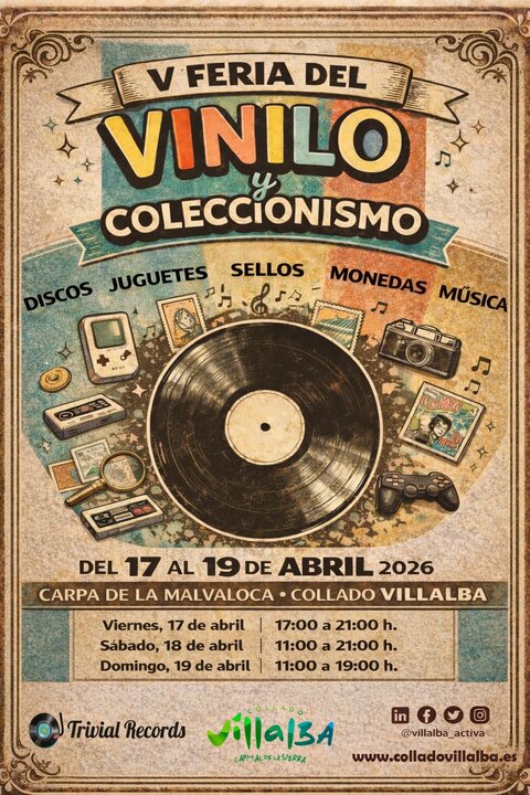 Cartel de la Feria del Vinilo.