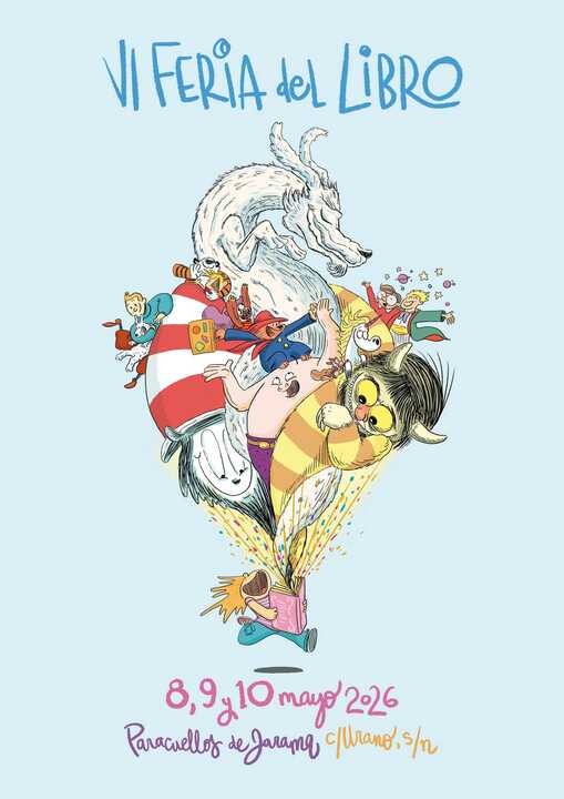 Cartel de la Feria del Libro de Paracuellos del Jarama.